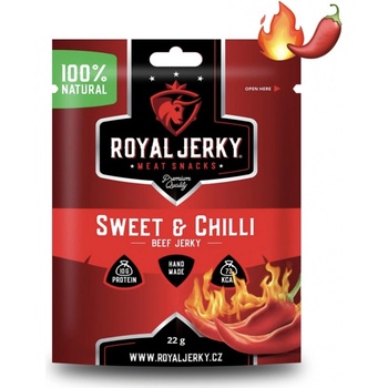 Jerky Royal Hovězí sušené maso Sweet & Chilli 22 g