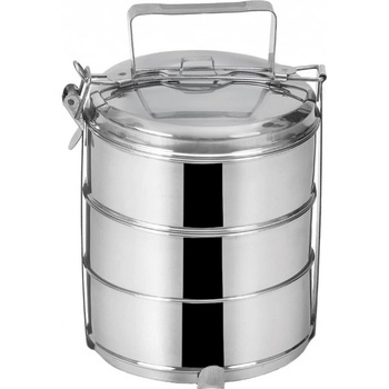 Jídlonosič nerez+víka 3x1,3 l, pr. 16 cm