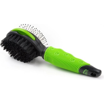 JK ANIMALS Oválný kartáč 3v1 oboustranný s hřebenem 20 x 6 cm