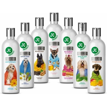 JK ANIMALS, Prémiový antialergenní šampon s arnikou, 250 ml, s výtažky z prhy arniky a oleje z pšeničných klíčků