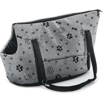JK ANIMALS taška Grey Lux M stylová taška pro malé a střední psy 50 x 30 x 31 cm