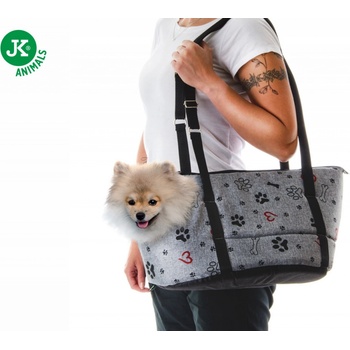JK ANIMALS taška Grey Lux S stylová taška pro malé psy 40 x 24 x 24 cm