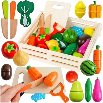 JOKO Dřevěná bedýnka s ovocem a zeleninou ke krájení