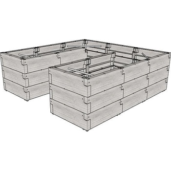 Juwel Vysoký záhon Timber Ergoline plast 125 x 185 x 40 cm 20479