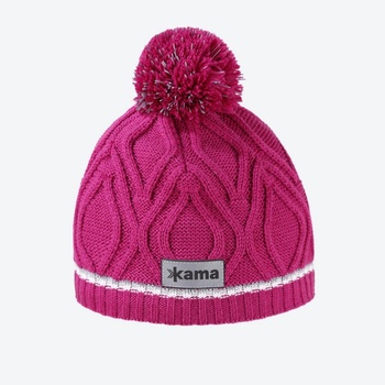 Kama Dětská pletená Merino čepice B90 Růžová