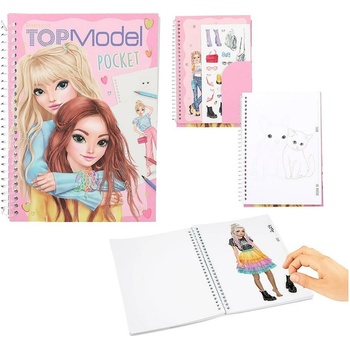 Kapesní omalovánky se samolepkami Top Model Louise&Lexy praktické kapesní omalovánky od TOP Model s lesklou obálkou a 120 stránkami s modelkami k dotvoření. Součástí je arch samolepek s módními do
