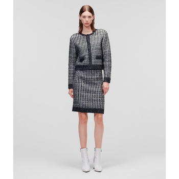 Karl Lagerfeld Boucle Knit Skirt černá