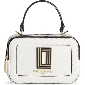 Karl Lagerfeld dámská kožená kabelka crossbody SIMONE bílá