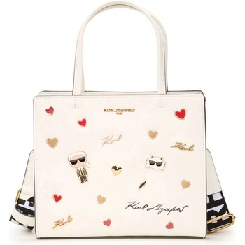 Karl Lagerfeld PARIS dámská kabelka MAYBELLE s detaily bílá