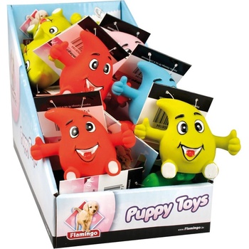 Karlie-Flamingo pro štěňata pískací latexová různé barvy 9 x 5 x 6,5 cm