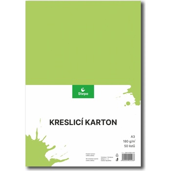 karton kreslící A3 180 g barevný 50 listů zelený