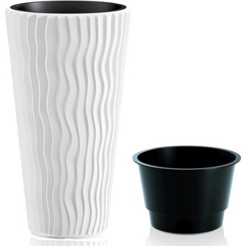 KAXL Plastový květináč vysoký se sázecí vložkou 22l SANDY SLIM (různé barvy) Bílá DPSP300