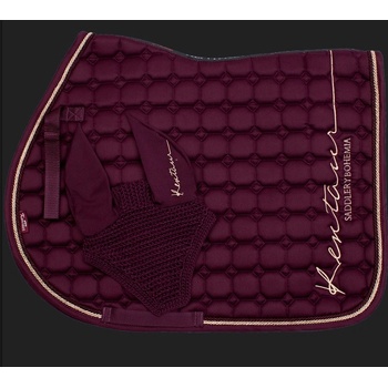 Kentaur Dečka podsedlová s výšivkou ROSE GOLD a čabraka švestková