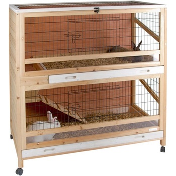 Kerbl Klec pro králíky a hlodavce INDOOR Deluxe dvoupatrová 115 x 60 x 118 cm