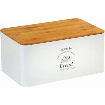 Kesper Landhaus Chlebník s prkénkem bílý