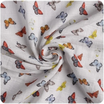 Kikko Bambusová froté osuška s kapucí XKKO BMB 90x90 Butterflies