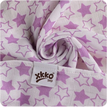 KIKKO Bambusová osuška XKKO®BMB Lilac Stars 90x100cm 1ks