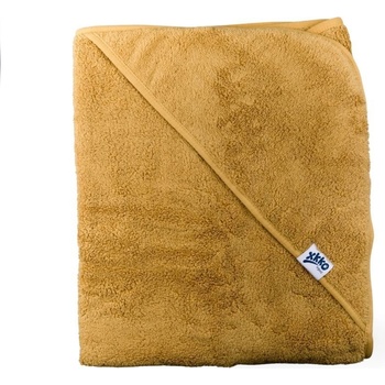 Kikko BIO bavlněná froté osuška s kapucí XKKO Organic 90x90 Honey Mustard