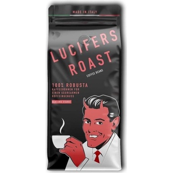 KIQO LUCIFER ROAST velmi silná káva s nízkou kyselostí 100% Robusta 1 lg