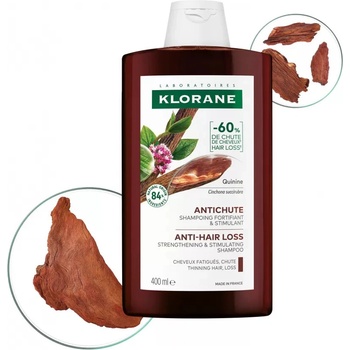 Klorane Shampoo chinin a BIO protěží alpská 400 ml