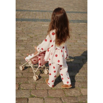 Konges Slojd kalhoty mušelinové COCO Ladybug smetanové