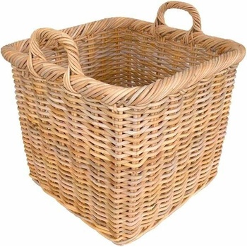 Košíkárna Koš čtvercový ratanový béžový 47x47 cm