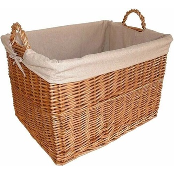 Košíkárna Koš na dřevo proutěný hnědý 66x48 cm