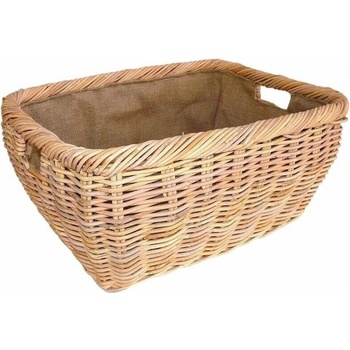 Košíkárna Koš na dřevo ratanový béžový 64x47 cm