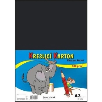 Kreslicí karton A3 180 g/m2 - černý /131023/