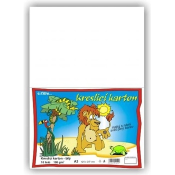 Kreslicí karton A3 bílý 180 g 10 listů