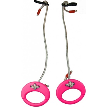 Kruhy houpací na zavěšení asst 3 barvy v síťce 32x14cm