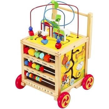 Kruzzel 22606 Dětské dřevěné chodítko