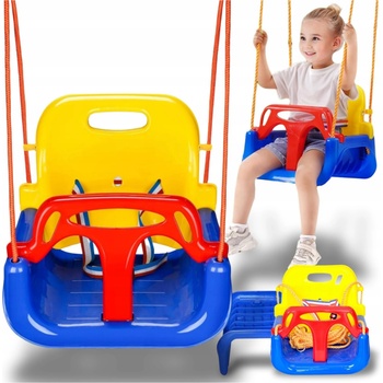 Kruzzel 23552 houpačka plastová 3 v 1, vícebarevná