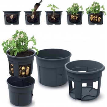 Květináč na pěstování brambor POTATO GROWER antracit 39,2 cm