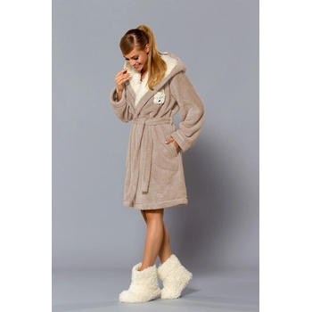 L&L krátký župan s kapucí Abi angora