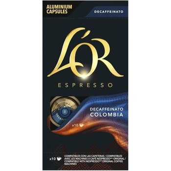 L'OR Espresso Colombia Decaffeinato kapslí pro Nespresso Original kávovary 10 ks