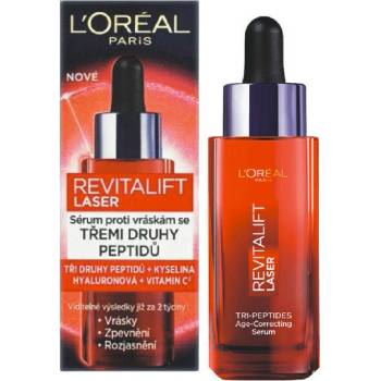 L'Oréal Revitalift Laser Tri-Peptides Age-Correcting Serum pleťové sérum proti vráskám 30 ml pro ženy