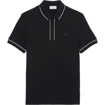 Lacoste Paris Stretch Piqué Regular Fit Černý