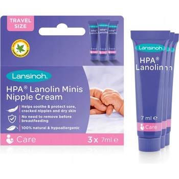 Lansinoh HPA lanolin Minis krém na bradavky 3 x 7 ml