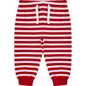 Larkwood Pohodlné dětské pyžamové kalhoty na doma s proužky hvězdičkami let červeno bílé proužky