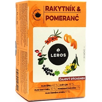 Leros Čajový dýchánek rakytník & pomeranč 20 x 2 g