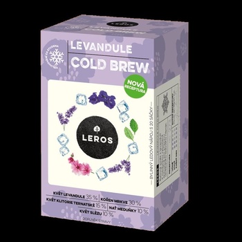 Leros Cold Brew Levandule ledový čaj k luhování za studena 20 x 1,2 g