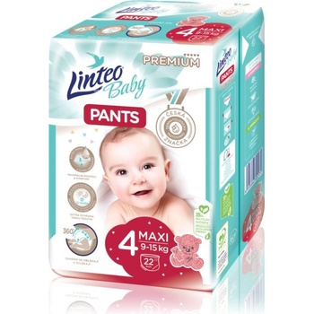 Linteo Baby Pants 4 Maxi Premium 9-15 kg 22 ks