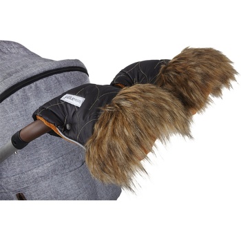 Little Angel rukavice DeLuxe černá zlatý prošev medová