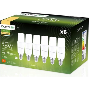 Lumiled 6x LED žárovka E14 STICK T37 10W = 75W 1055lm 3000K Teplá bílá 200°
