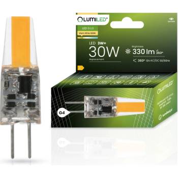 Lumiled LED žárovka LED G4 corn 3W = 35W 330lm 12V AC/DC 3000K Teplá bílá 360°