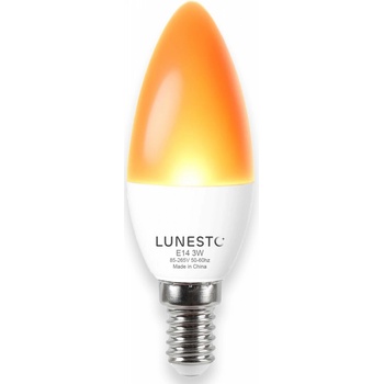 Lunesto Led žárovka svíčka E14 3W oranžová