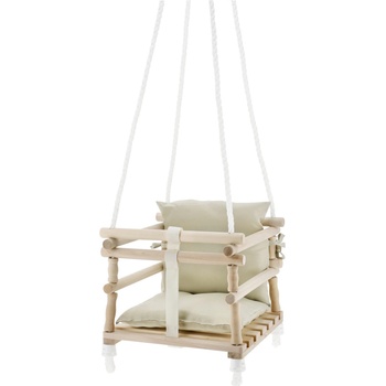lupilu Dětská dřevěná houpačka bílá