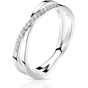 Mabell Dámský prsten z chirurgické oceli MARILYN CZ221R M7719S 5C45