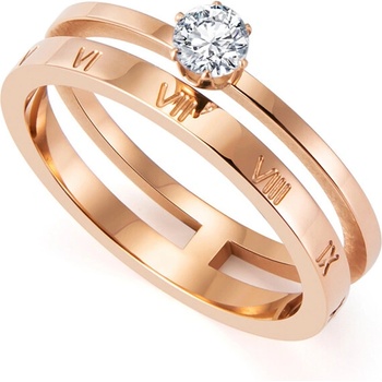 Mabell Dámský prsten z chirurgické oceli MARZENA CZ221R4459 5C45